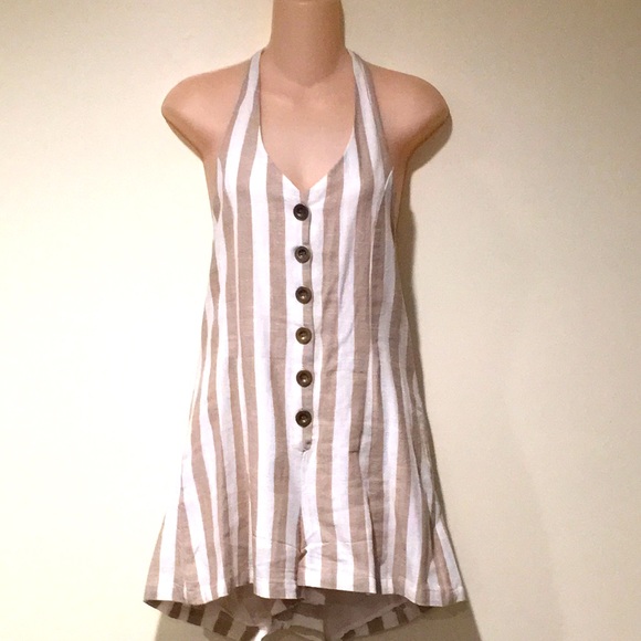 Striped backless romper by Paradise size Medium - Picture 1 of 5